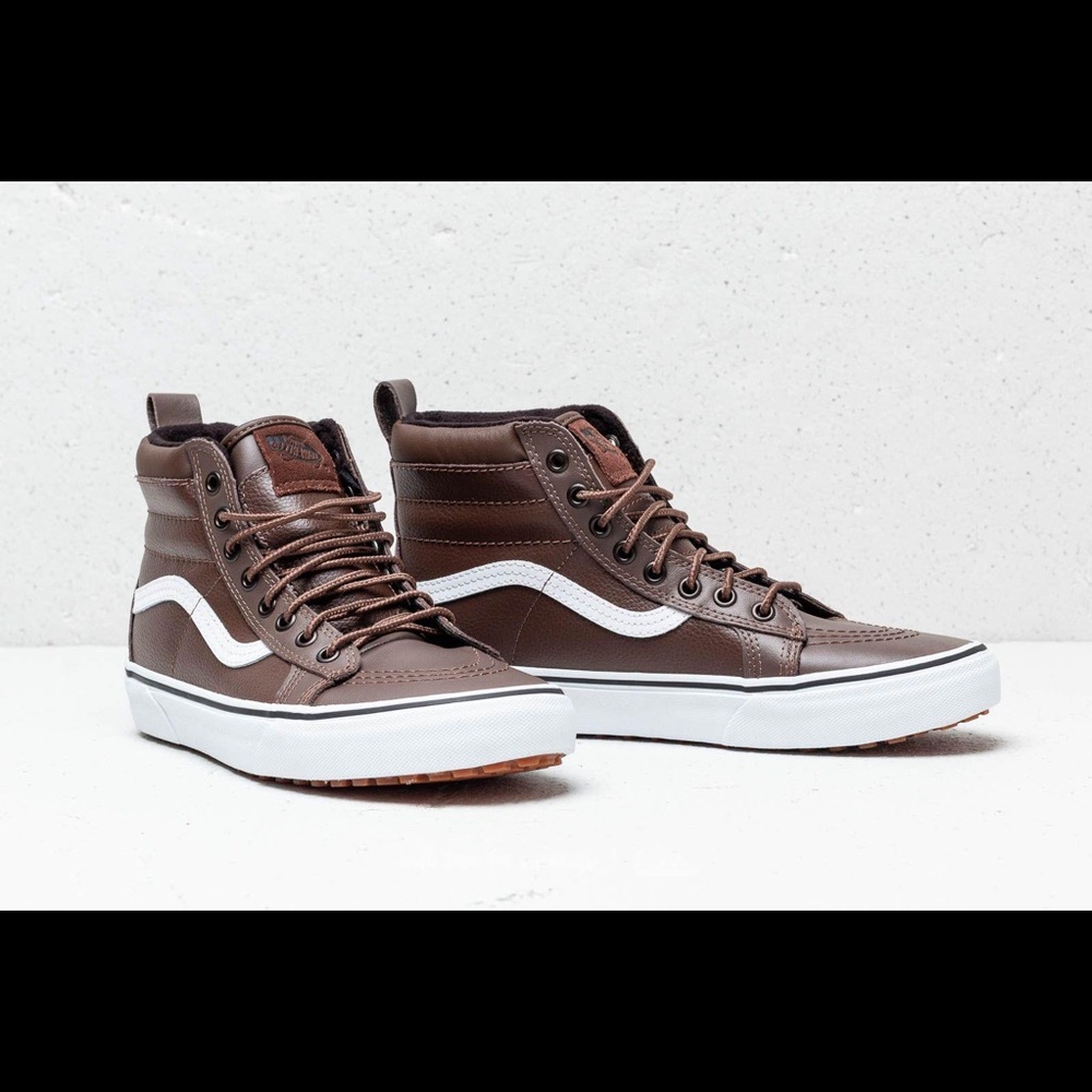 Brown Leather High Top Sk8-hi MTE Vans size 8